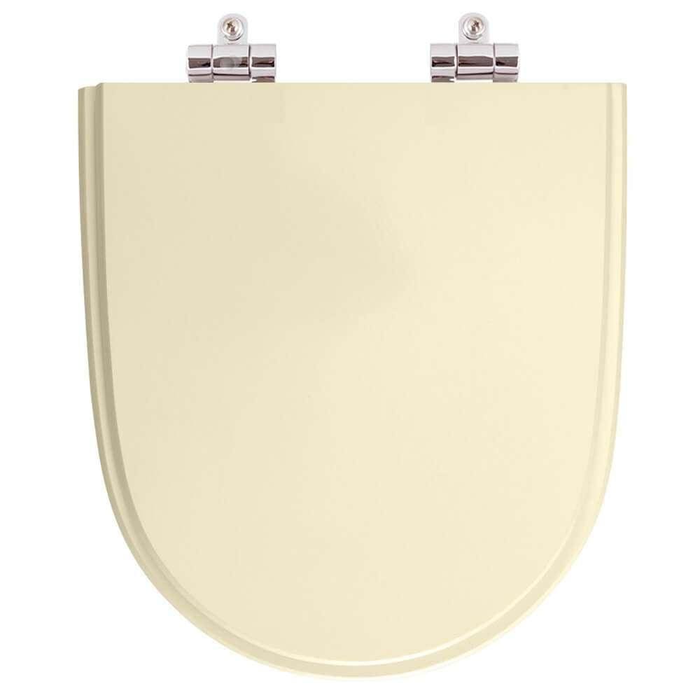 Assento Sanitário Poliester Soft Close Mondiale Rosato para vaso Celite