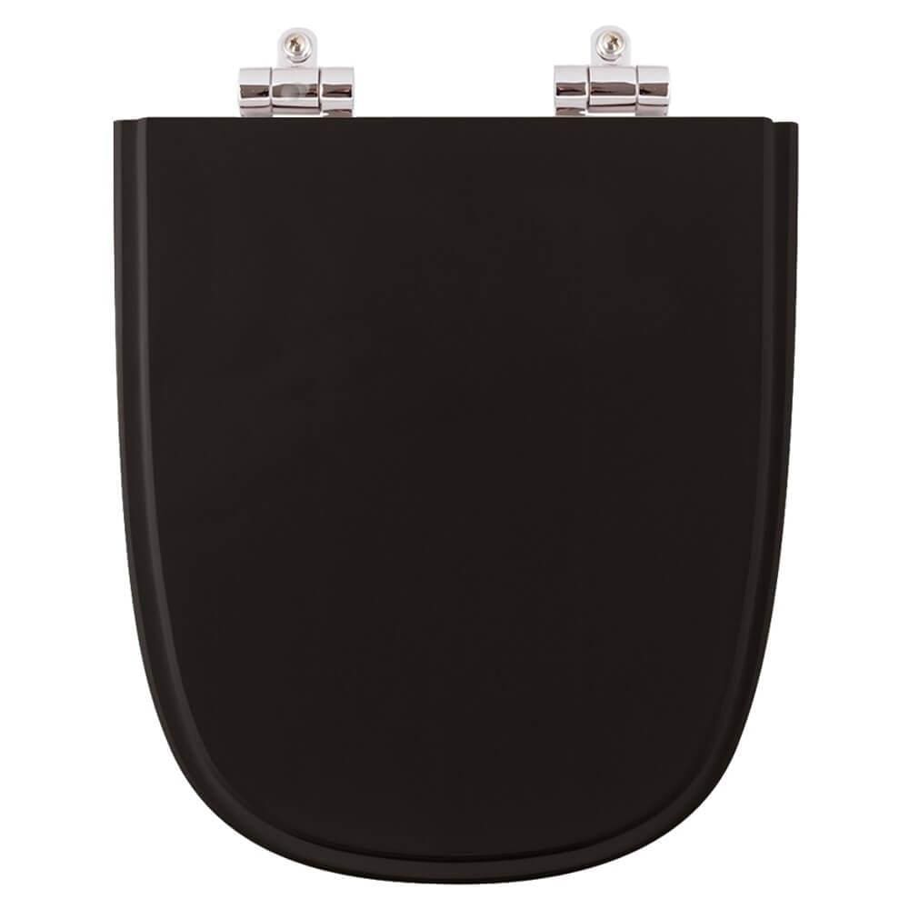 Assento Sanitário Soft Close Ibiza Preto para vaso Incepa