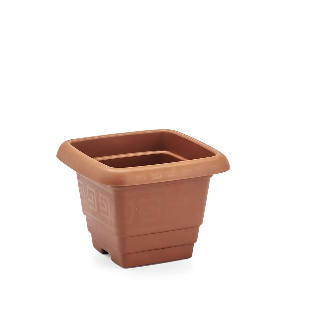 Vaso Quadrado Terracota Plasmont 650ml - Design Moderno e Prático para Jardinagem