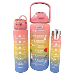 Kit 3 Garrafa De Agua Squeeze Colorida Frases Motivacionais