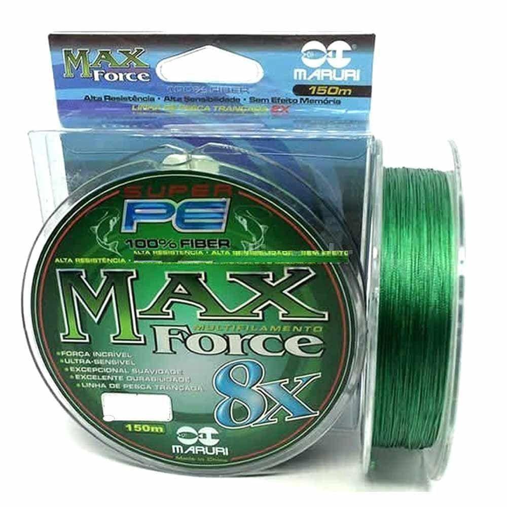 Linha De Pesca Multifilamento 150m Max Force 8 Fios Medida 0,30mm