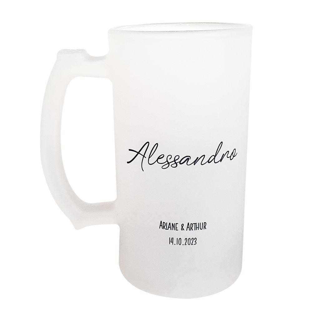 Caneca Vidro Padrinho Madrinha de Casamento Presente Noivos