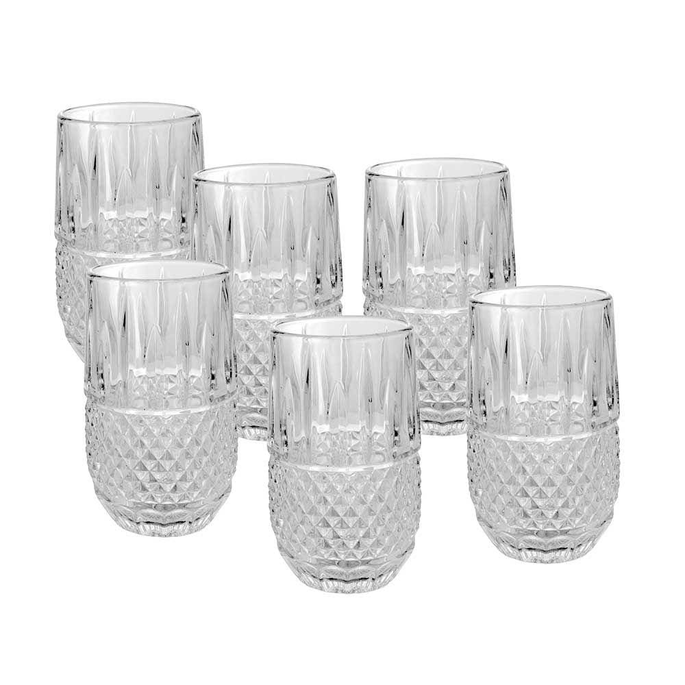Conjunto 6 Copos Altos de Vidro Glasgow 350ml - Wolff