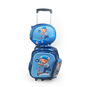 Kit Mochila Escolar 3 Bags com rodinhas