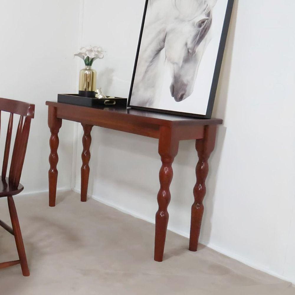 Aparador Madeira Maciça Pés Torneados 120x40cm Gardênia Yescasa Imbuia