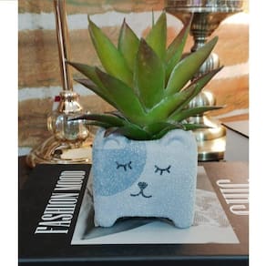 Vaso Cachepot Bichinho P/ Planta Suculenta Ou Porta Lápis