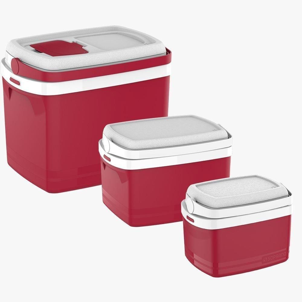 Combo Caixa Térmica 32 L 12 L 5 L Soprano Cores Cor:vermelho Vermelho