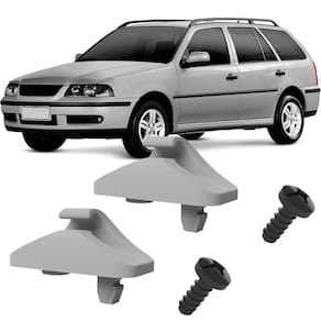 Kit Grampos Presilhas Suportes Cinza Claro Com Parafuso Quebra Sol Parati G3 2000 2001 2002 2003 2004 2005