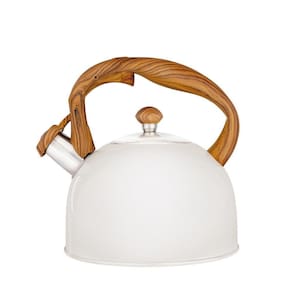 Chaleira Wood Em Inox 2,5 Litros Com Apito Mor Cor:bege Bege