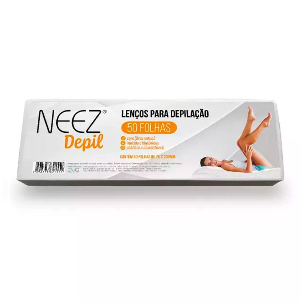 Lenço Para Depilação Neez Depil Com 50 Unidades