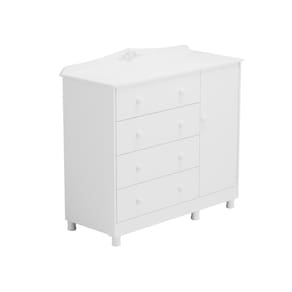 Cômoda Provençal Moveis Peroba Elo 04 gavetas 01 pt Ls MDF