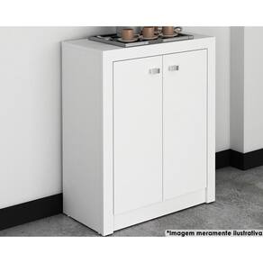 Balcão de Escritório ME4103 c/ 2 Portas Branco - Tecno Mobili