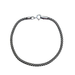Pulseira Pipoca Prata De Bali 925 2,8mm -18cm