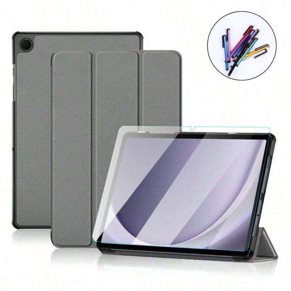 Case Couro + Caneta + Vidro Para Para Tab Samsung A9+ X216