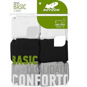 Kit 6 Pares Meias Cano Longo Dallf
