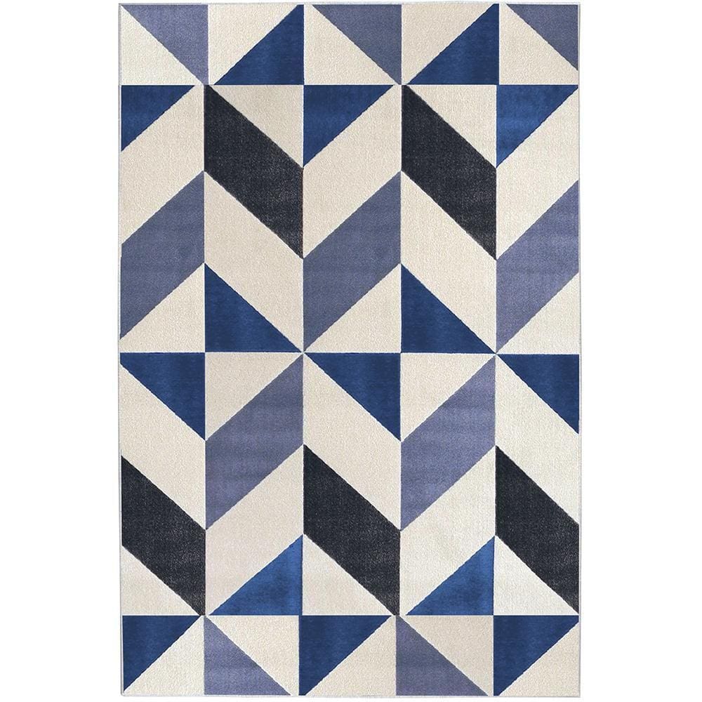Tapete Para Sala Lyre Azul 1,00x1,50 São Carlos