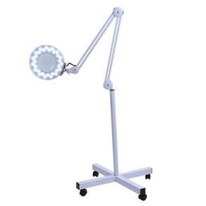 Lupa Estetica Tripe Rodinhas Luminaria Led Articulavel 110v