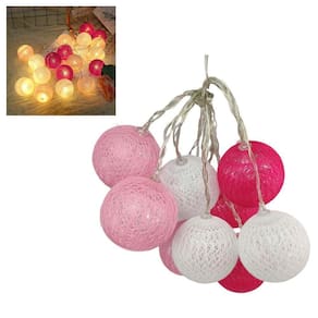 Luminaria Varal Natal Lampada Natalino Led 10 Bolas Pilha Aa Enfeite Luz Iluminaçao Casa