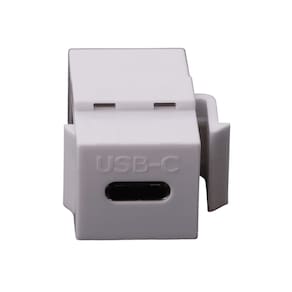 Conector Emenda Tomada Keystone Usb Tipo-C 2.0 Transferência de Dados Fêmea Branco