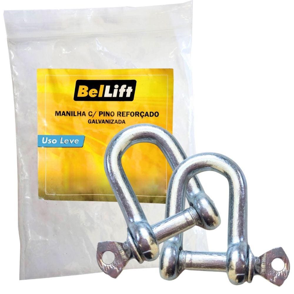 Kit C/ 50 Manilha Reforcada Galvanizada 4,8mm Beltools