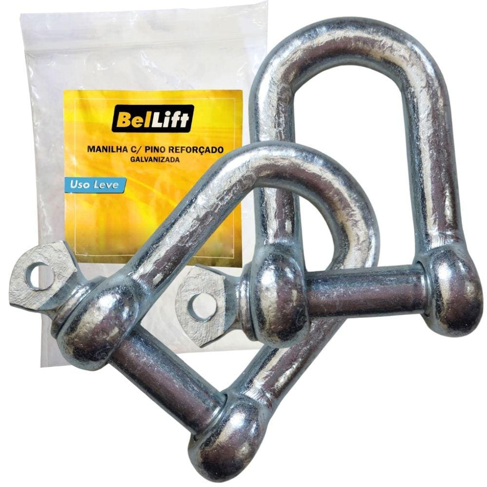 Kit C/ 25 Manilha Reforcada Galvanizada 8mm Beltools