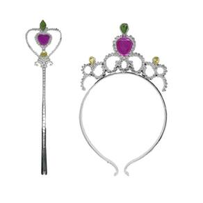 Kit Tiara e Varinha Princesa Fantasia Carnaval Festas