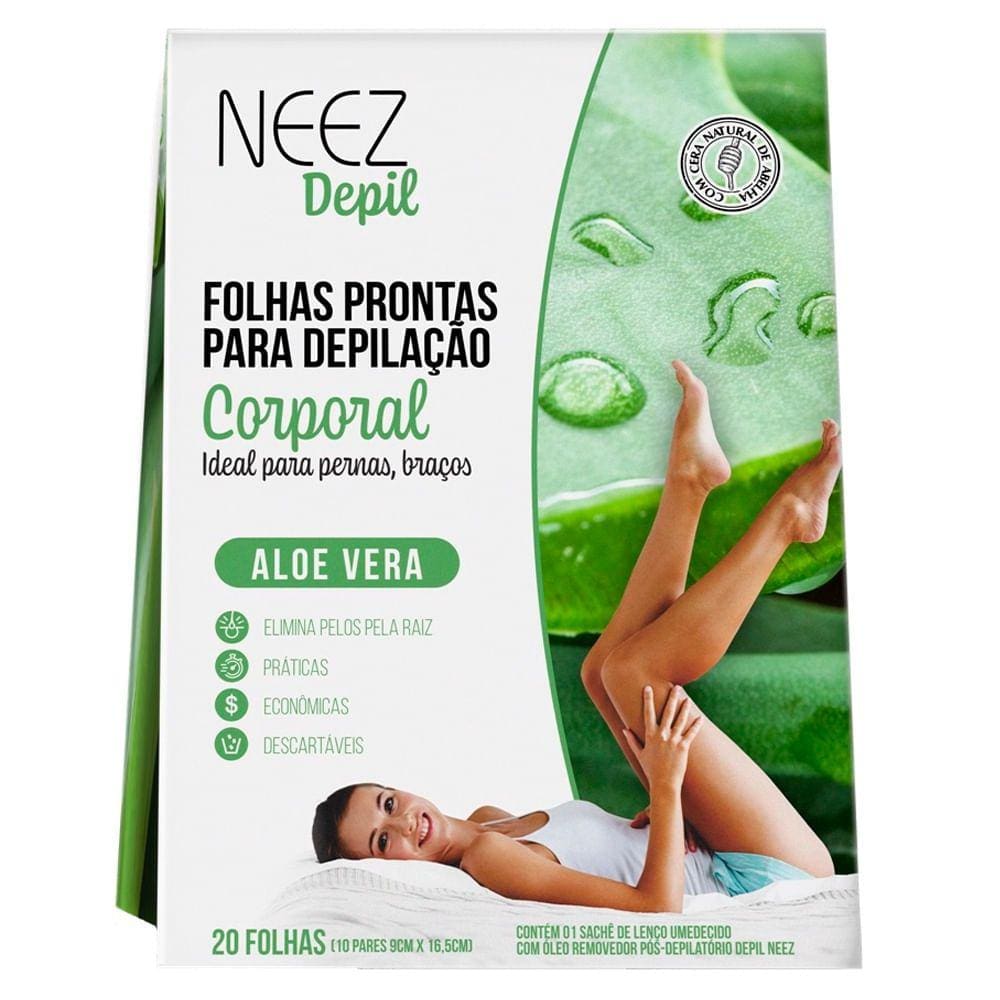 Folha Depil Neez Corporal Aloe Vera Com 10 Unidades