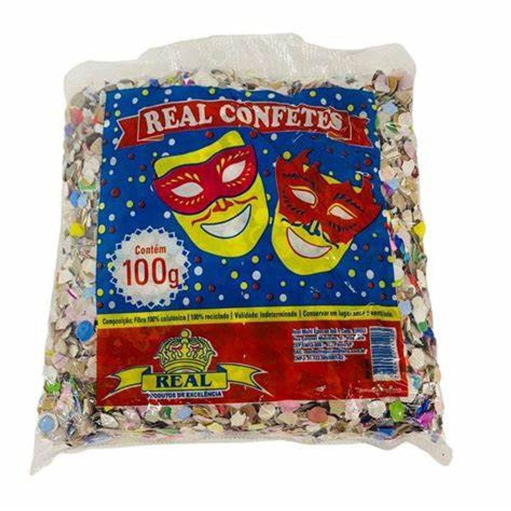 Confetes de Carnaval Colorido 100g Papel Festas