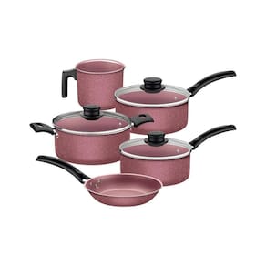 Jogo De Panelas 5 Peças Turim Cores Antiaderente Tramontina Cor:rosa Rosa