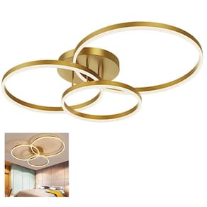 Lustre Led Luminaria 3 Em 1 Arco Infinito Orbital Perfil Luxo Moderno Decorativo Sala Quarto