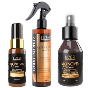 Kit Monovin Tônico e Sérum Crescimento Capilar Antiqueda + Leave-In