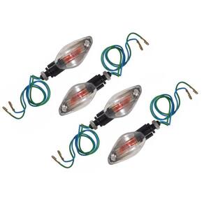 Kit Mini Pisca Lente Cristal Cg Titan Fan Bros 125 150 4 Pçs