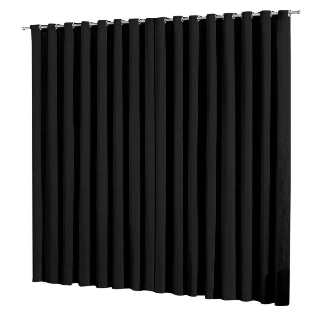 Cortina Blackout Em Tecido 5,00X2,80 Corta Luz Preto