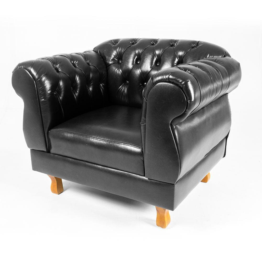 Poltrona Chesterfield Elisabeth Courino Preto