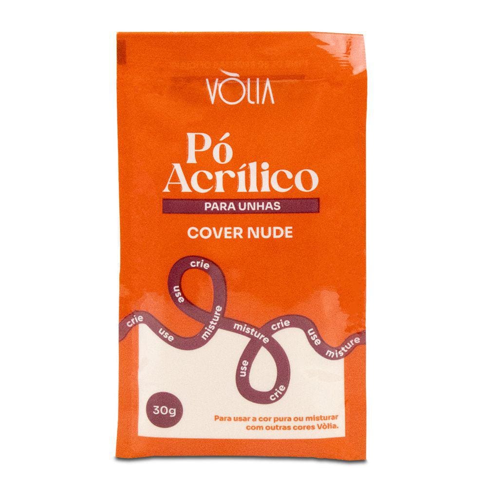 Pó Acrílico para Unhas Cover Nude Crie e Misture 30g, Vòlia
