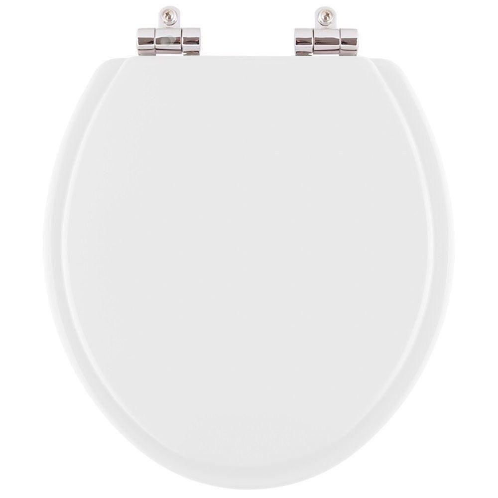 Assento Sanitário Poliester Soft Close Contemporary Branco para vaso Hervy