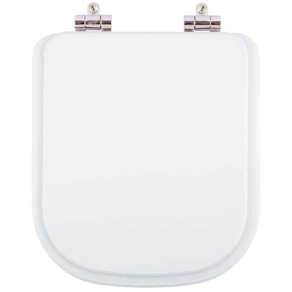 Tampa De Vaso Poliester Com Amortecedor Piano Branco Para Bacia Deca