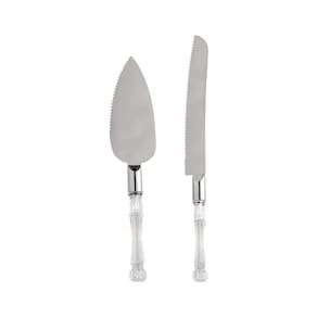 Conjunto 2 Peças para Bolo de Aço Inox com Cabo Plástico Bam