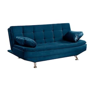 Sofá Cama Valencia 3 Lugares Reclinável Azul Speciale Home