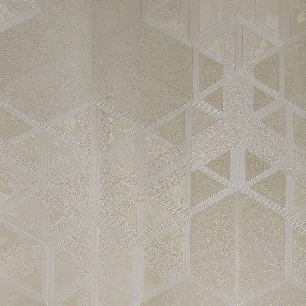 Papel de Parede Metropolis 3 Geométrico Bege MT300802R