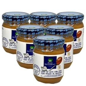 Doce De Leite Com Coco Zero São Lourenço 210G  6 Unidades