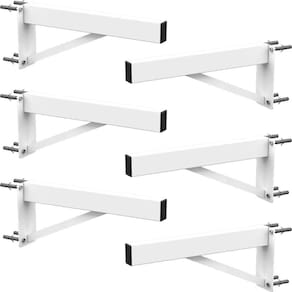 6 Suportes Pia Parafusar Bancada Aparador 40 Cm - Branco