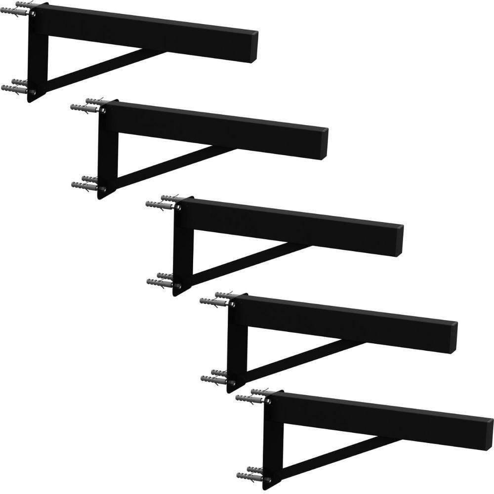 5 Suportes Pia Parafusar Bancada Aparador 60 Cm - Preto