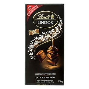 Chocolate Lindt Lindor Extra Dark com Recheio Cremoso 100g