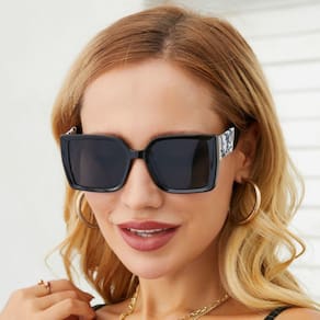 Óculos De Sol Feminino QUADRADO Retrô Grande DEGRADÊ Com Proteção UV400