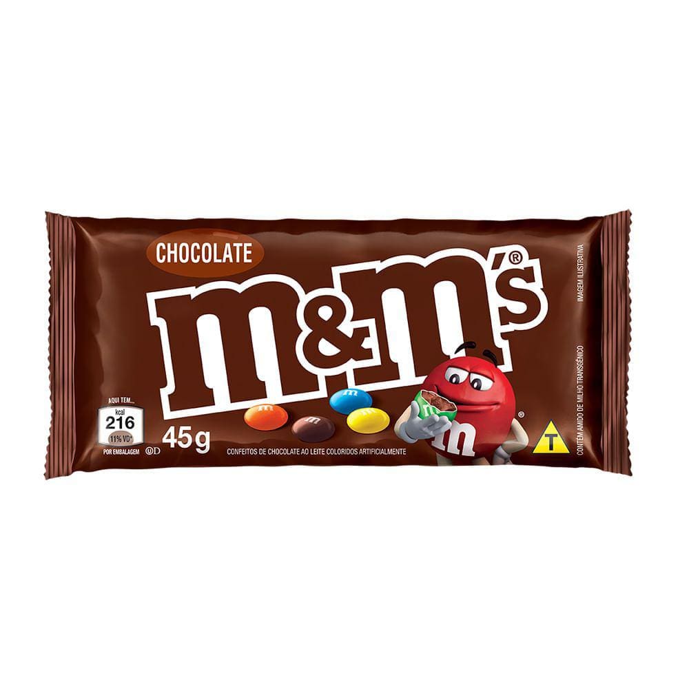 Confeitos M&M Chocolate ao Leite 45g