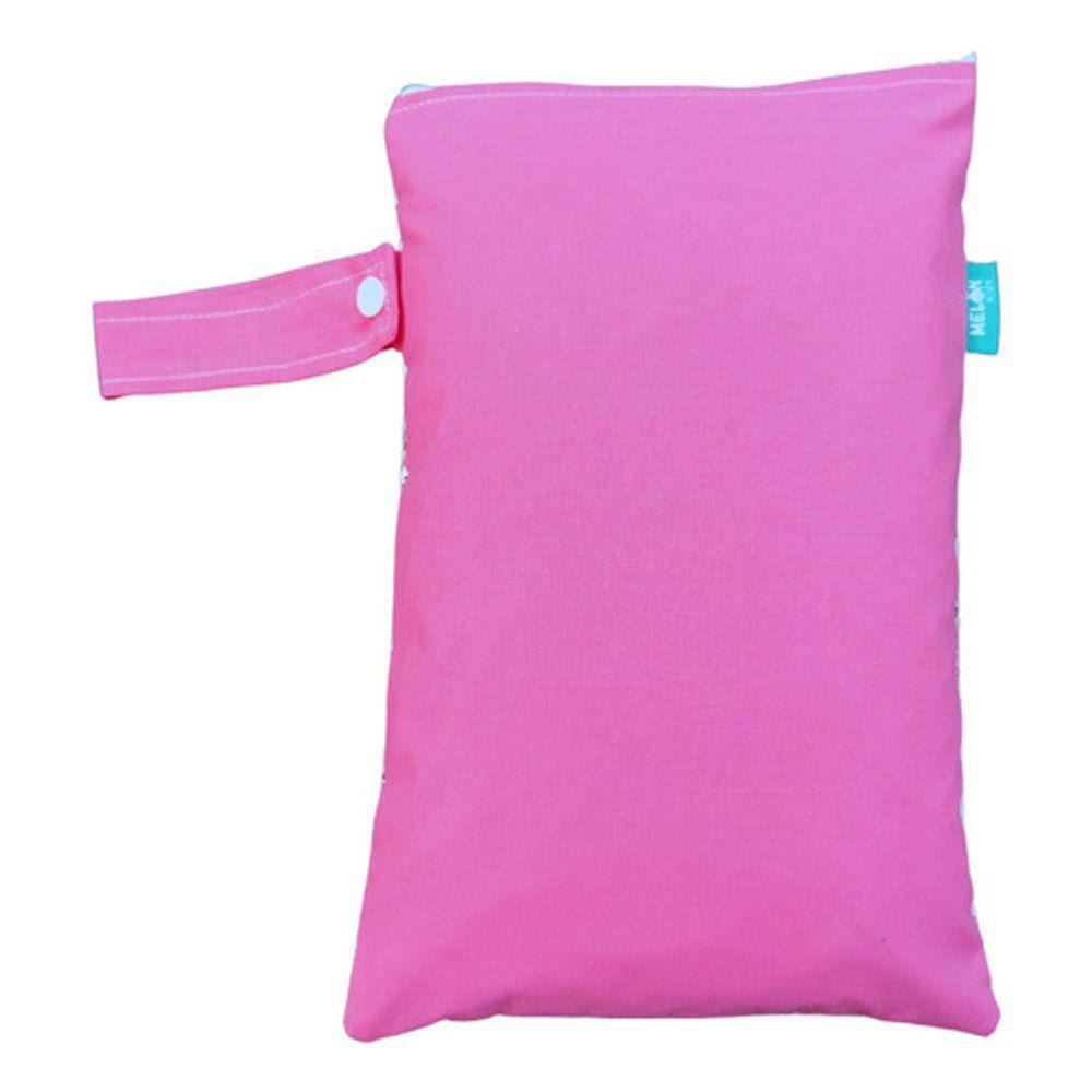Saco Impermeável Organizador Fralda Roupa Suja Limpa - Tie Dye Rosa - Tactel