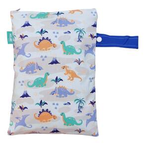 Saco Impermeável Organizador Fralda Roupa Suja Limpa - Bebê Dino Azul