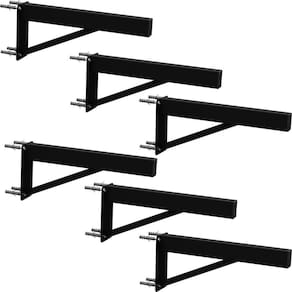 6 Suportes Pia Parafusar Bancada Aparador 60 Cm - Preto