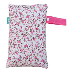 Saco Impermeável Organizador Fralda Roupa Suja Limpa - Flor Delicada